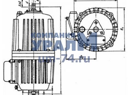 Чертеж Гидротолкатель ТЭ-25